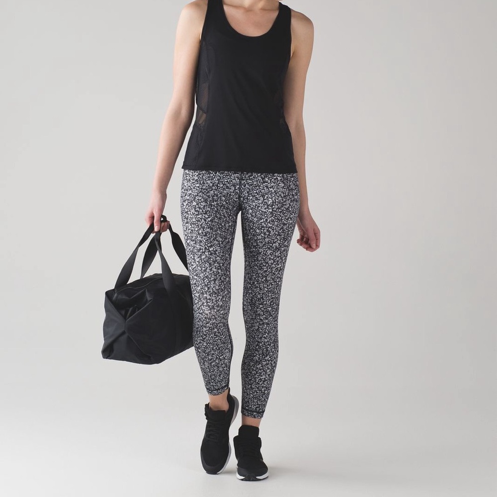 Lululemon Wunder Under High Rise 7/8 Tight 25” Daisy Dust Alpine Black/W…